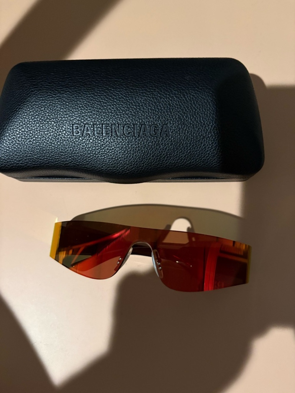 🔥 Balenciaga Wrap Gradient Orange-Yellow Shield Sunglasses  🔥 Summer Hawt🔥